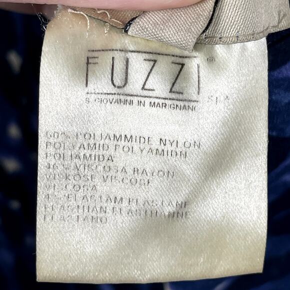 Jean Paul Gaultier Fuzzi Blue Halter Dress Speckled Abstract Dress Medium Y2K - Picture 12 of 15